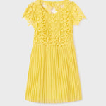 Combined guipure dress for girl Art. 23-06916-079