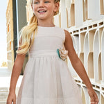 Combined guipure dress for girl Art. 23-03910-010