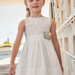 Combined guipure dress for girl Art. 23-03910-010