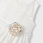 Combined guipure dress for girl Art. 23-03910-010