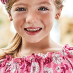 Combined printed dress for girl Art. 23-03923-022