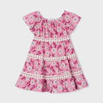 Combined printed dress for girl Art. 23-03923-022