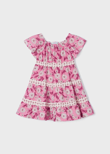 Combined printed dress for girl Art. 23-03923-022