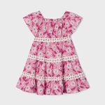 Combined printed dress for girl Art. 23-03923-022