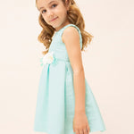 Dress with floral appliqué for girl Art. 23-03914-074
