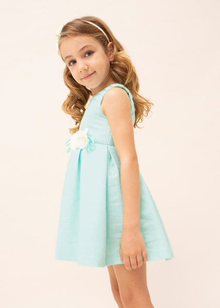 Dress with floral appliqué for girl Art. 23-03914-074