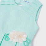 Dress with floral appliqué for girl Art. 23-03914-074