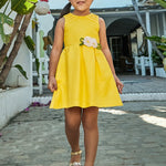 Dress with floral appliqué for girl Art. 23-03914-075