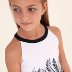 Dress with belt and valance print for girl Art. 23-06909-001
