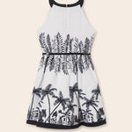 Dress with belt and valance print for girl Art. 23-06909-001