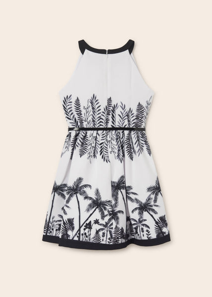 Dress with belt and valance print for girl Art. 23-06909-001