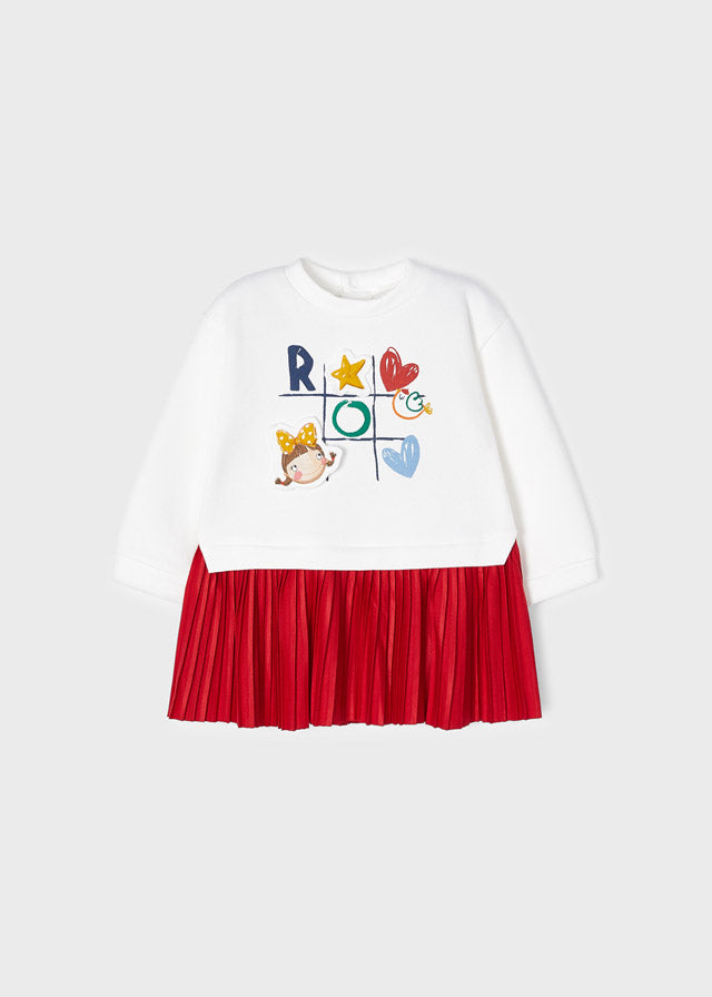 Baby dress with pleated skirt 2946-17