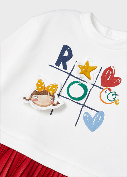 Baby dress with pleated skirt 2946-17