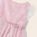 Dress with embroidered motif for girl Art. 23-03911-015