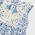 Girls' cotton crochet dress Art. 23-03930-092