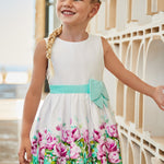 Girls' printed cotton dress Art. 23-03915-091