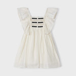 Dress with ruffles and embroidered motifs for a girl Art. 23-03926-094