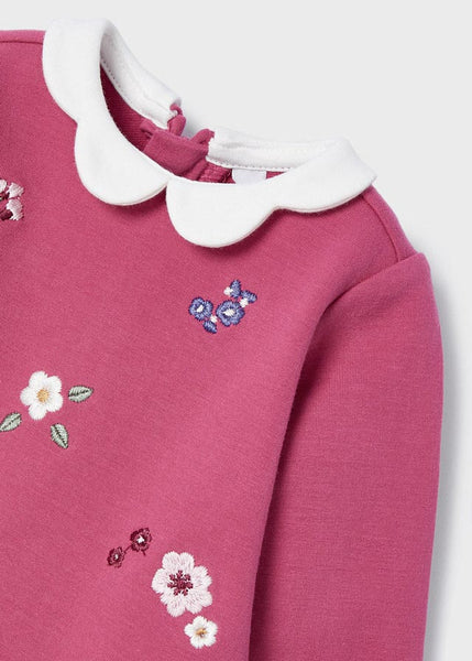 Embroidered fleece dress for newborn ECOFRIENDS Art. 12-02803-029