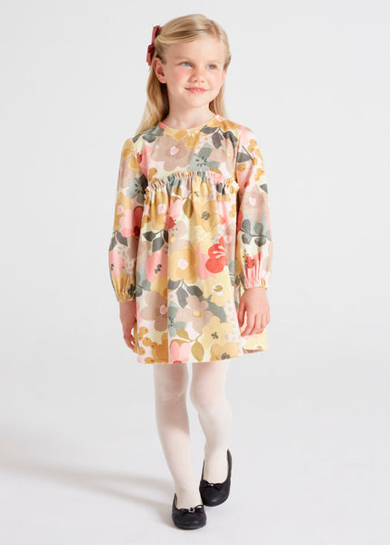 Printed microcorduroy dress for girl Art. 12-04963-036