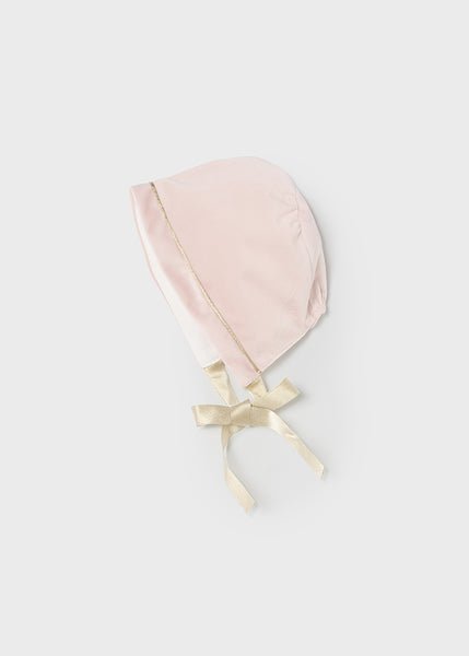 Velvet dress with bonnet for newborn Art. 12-02821-087