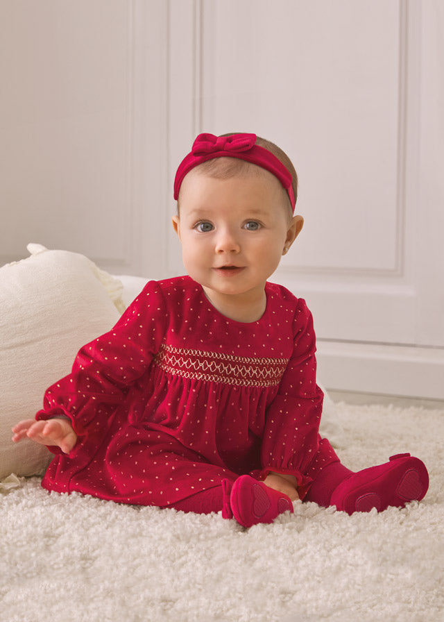 Velvet dress for newborn Art. 12-02808-026