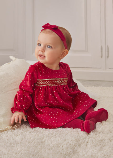 Velvet dress for newborn Art. 12-02808-026