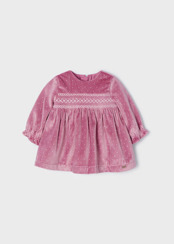 Velvet dress for newborn Art. 12-02808-027