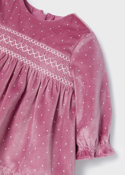 Velvet dress for newborn Art. 12-02808-027