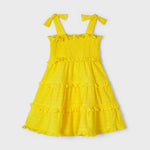 Strappy dress with smock knit for girl Art. 23-03934-095