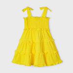 Strappy dress with smock knit for girl Art. 23-03934-095