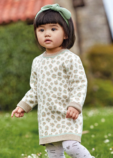 Animal print knit dress for baby Art. 12-02953-016