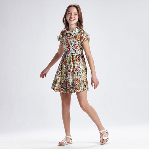 Girl's printed shirt dress Art. 21-06940-004