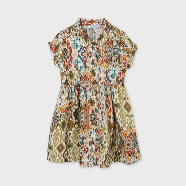 Girl's printed shirt dress Art. 21-06940-004