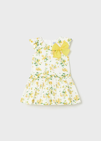 Printed dress with cotton bow for baby Art. 23-01958-038