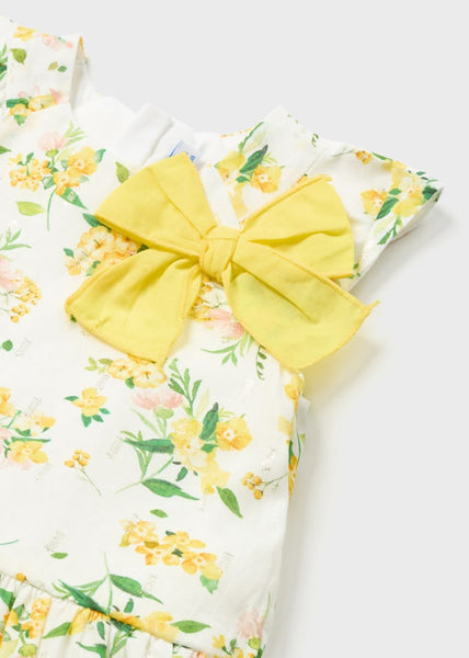 Printed dress with cotton bow for baby Art. 23-01958-038