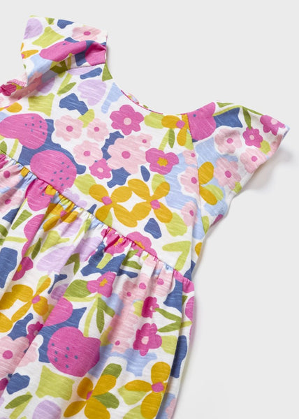 Baby Sustainable Cotton Printed Dress with Headband Art. 23-01972-050