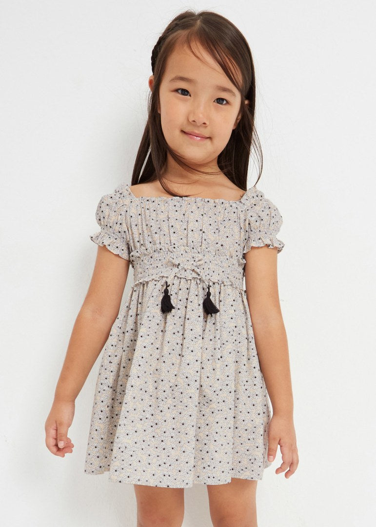 Girls' sustainable cotton printed dress Art. 23-03924-083