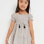 Girls' sustainable cotton printed dress Art. 23-03924-083