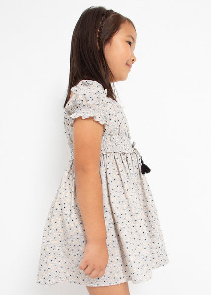 Girls' sustainable cotton printed dress Art. 23-03924-083