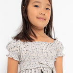 Girls' sustainable cotton printed dress Art. 23-03924-083