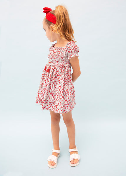 Girls' sustainable cotton printed dress Art. 23-03924-084