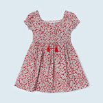 Girls' sustainable cotton printed dress Art. 23-03924-084