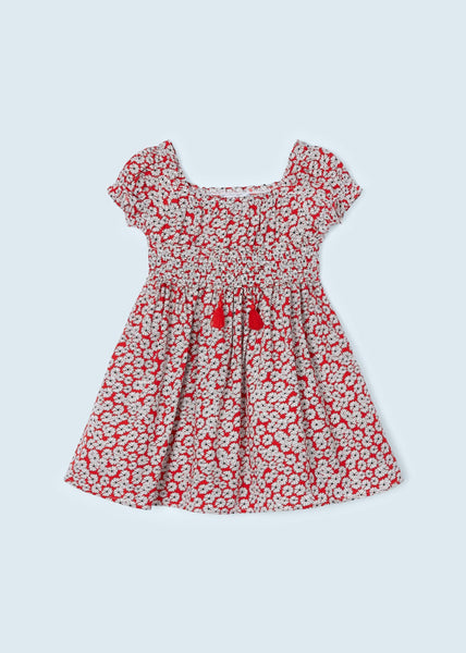 Girls' sustainable cotton printed dress Art. 23-03924-084