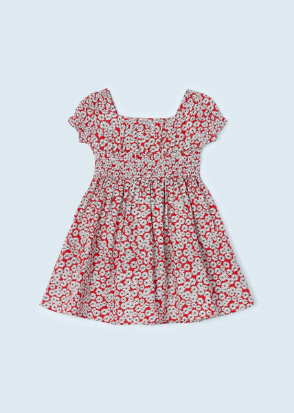 Girls' sustainable cotton printed dress Art. 23-03924-084