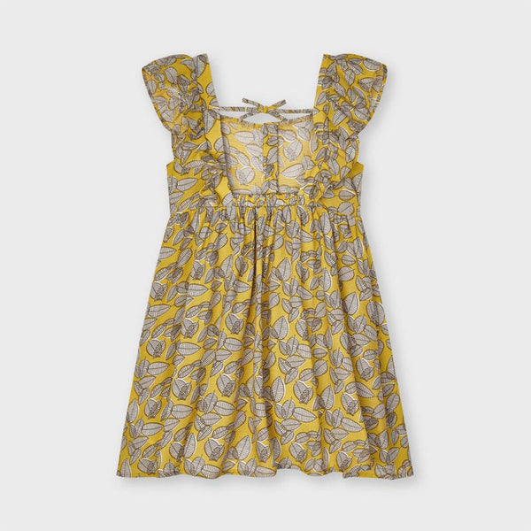 Girl's leaf print dress Art. 21-03934-070