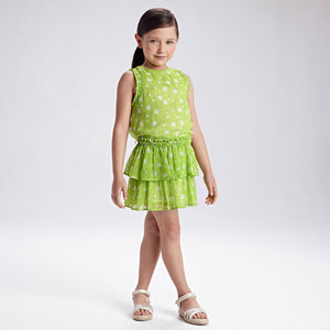 Chiffon polka dot ruffle dress for girl Art. 21-03924-035