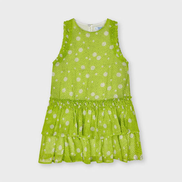 Chiffon polka dot ruffle dress for girl Art. 21-03924-035