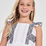 Jacquard dress with metallic cotton thread for girl Art. 23-06919-062
