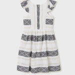 Jacquard dress with metallic cotton thread for girl Art. 23-06919-062