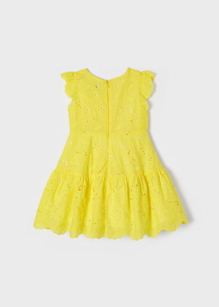 Vestido perforado bordado niña Art. 22-03923-067